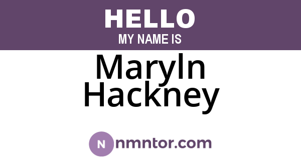 Maryln Hackney