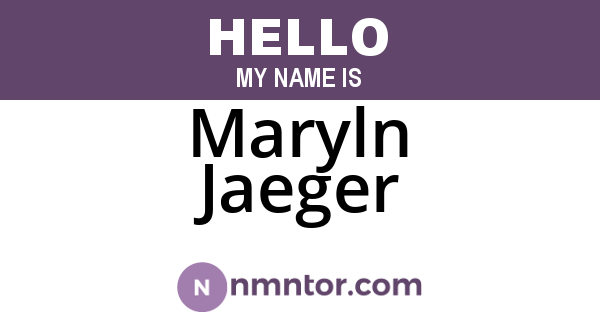 Maryln Jaeger