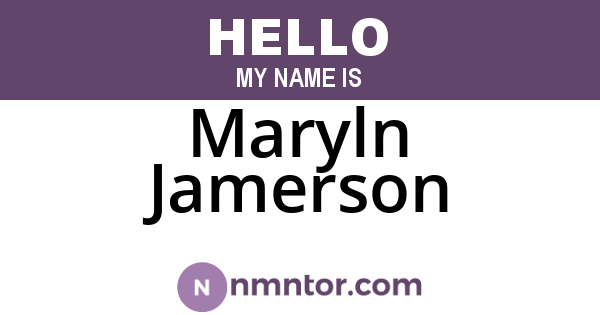 Maryln Jamerson