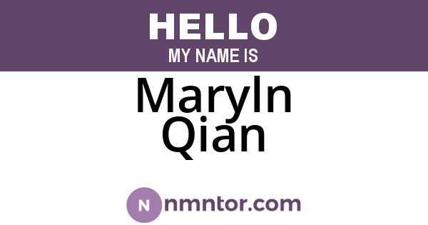 Maryln Qian