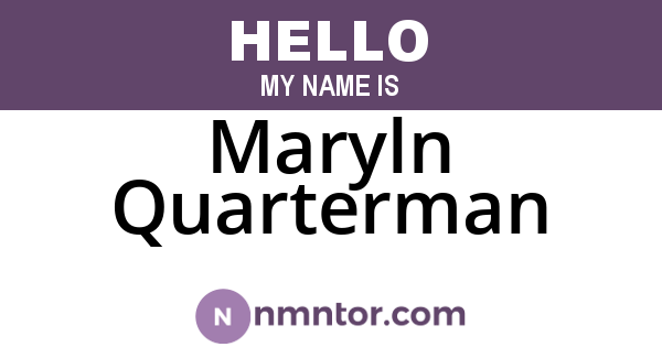 Maryln Quarterman