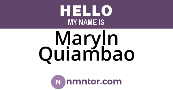 Maryln Quiambao