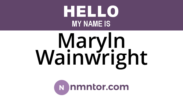 Maryln Wainwright