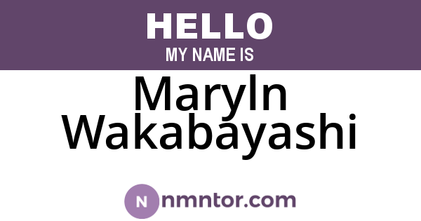 Maryln Wakabayashi