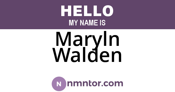 Maryln Walden
