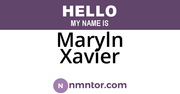 Maryln Xavier