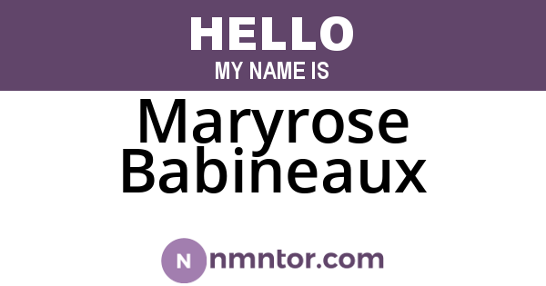 Maryrose Babineaux