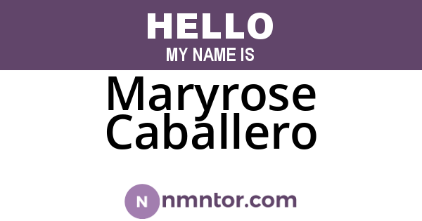 Maryrose Caballero