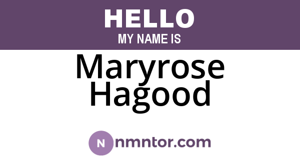 Maryrose Hagood