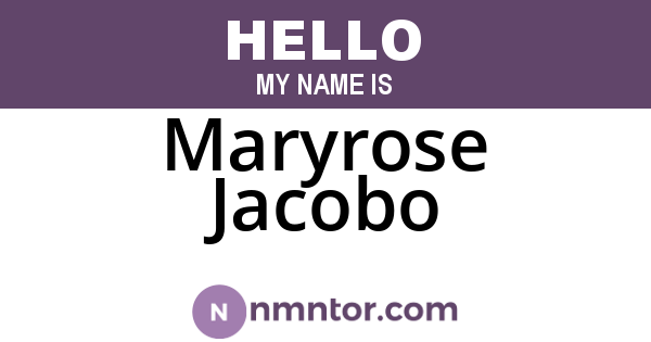 Maryrose Jacobo