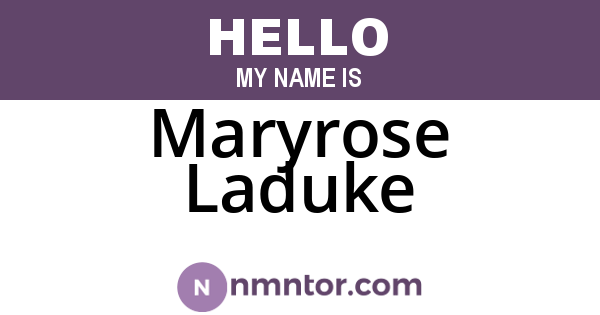 Maryrose Laduke