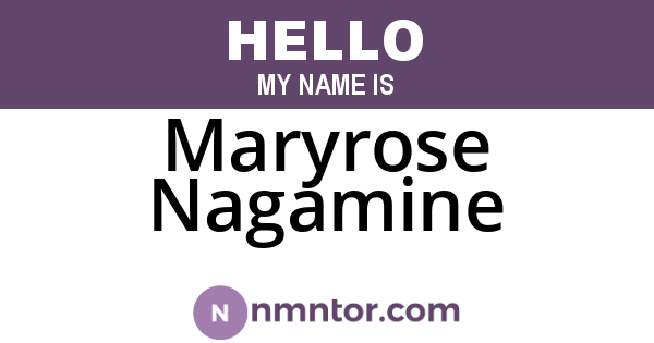 Maryrose Nagamine
