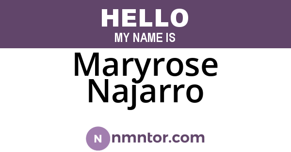 Maryrose Najarro