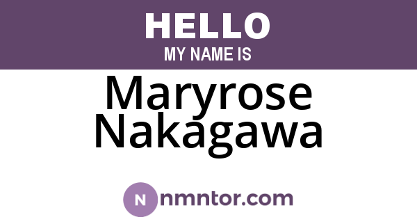 Maryrose Nakagawa