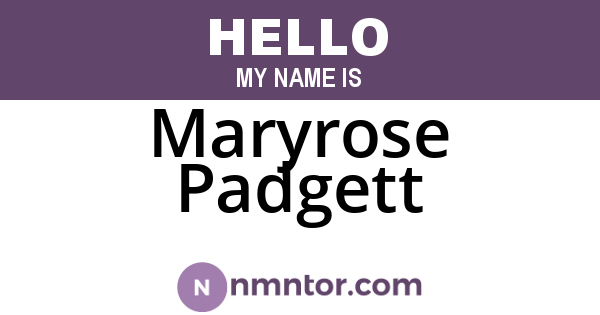 Maryrose Padgett