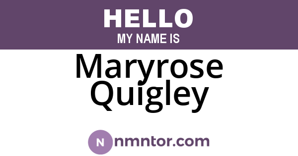 Maryrose Quigley