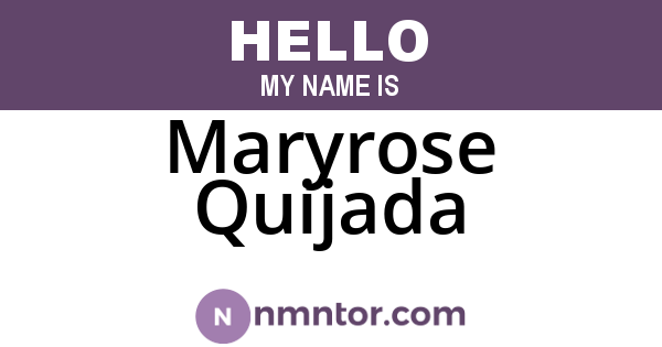 Maryrose Quijada