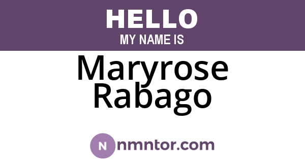 Maryrose Rabago