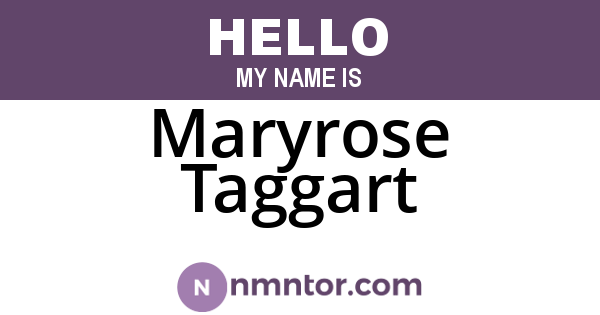 Maryrose Taggart