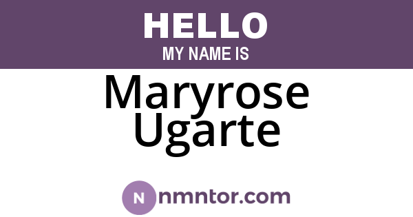 Maryrose Ugarte