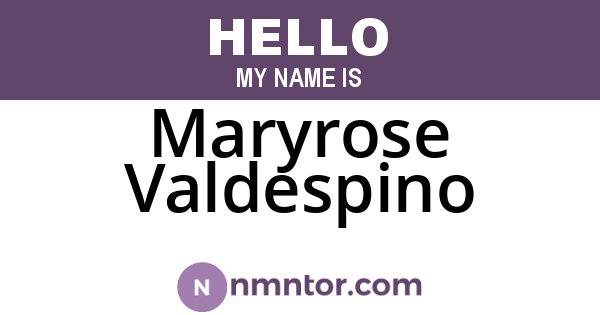 Maryrose Valdespino
