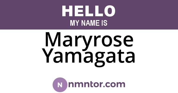 Maryrose Yamagata