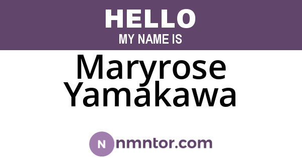 Maryrose Yamakawa