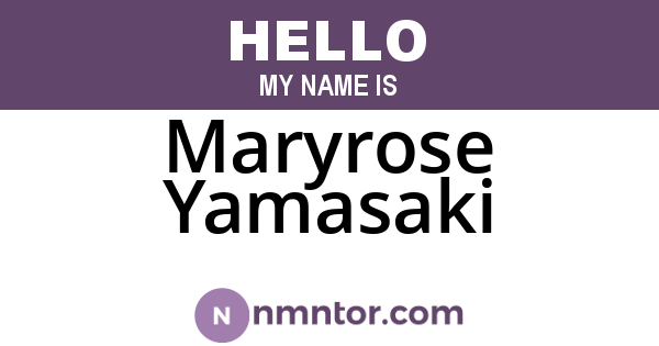 Maryrose Yamasaki