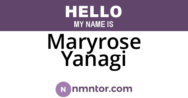 Maryrose Yanagi