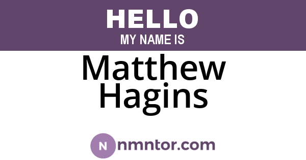 Matthew Hagins