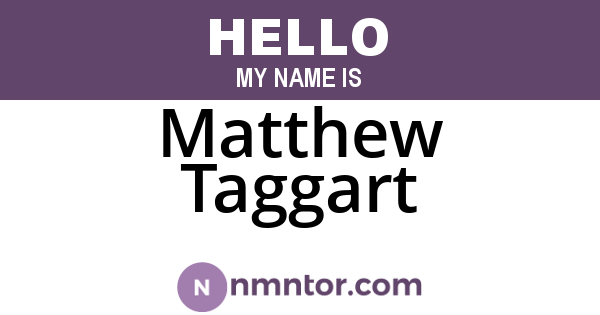 Matthew Taggart
