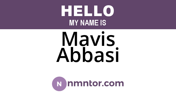Mavis Abbasi