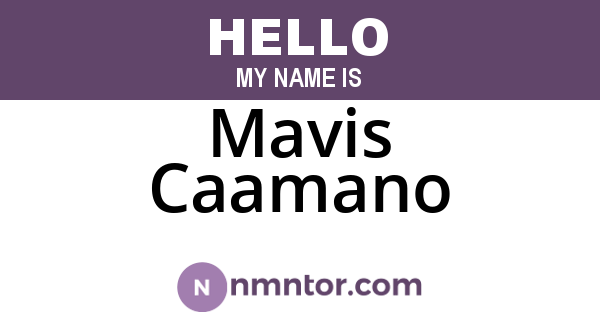 Mavis Caamano