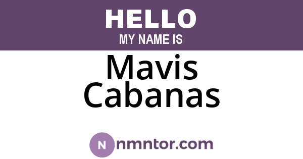 Mavis Cabanas