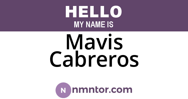 Mavis Cabreros