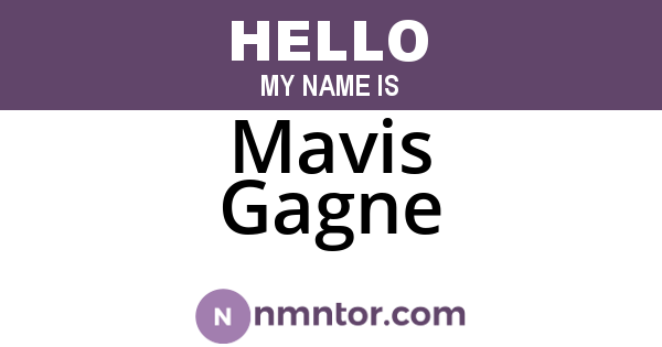 Mavis Gagne