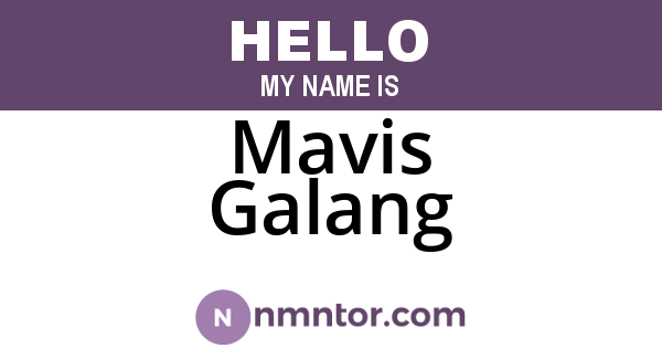 Mavis Galang