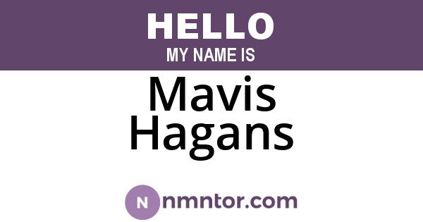 Mavis Hagans