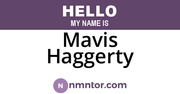 Mavis Haggerty