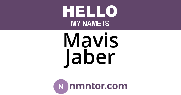 Mavis Jaber