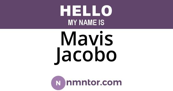 Mavis Jacobo