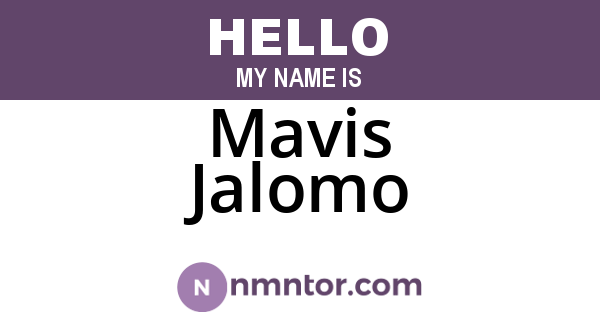 Mavis Jalomo