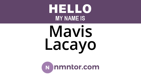 Mavis Lacayo