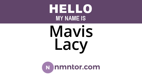 Mavis Lacy