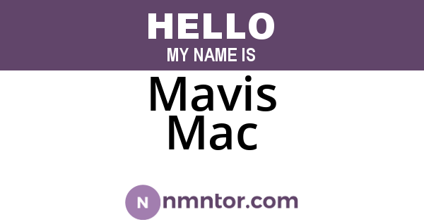 Mavis Mac