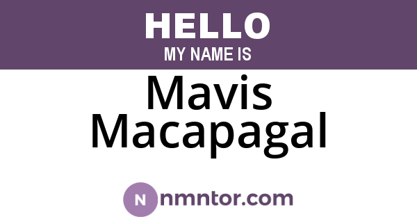Mavis Macapagal