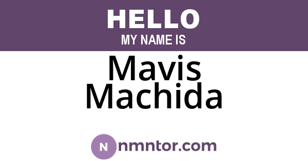 Mavis Machida