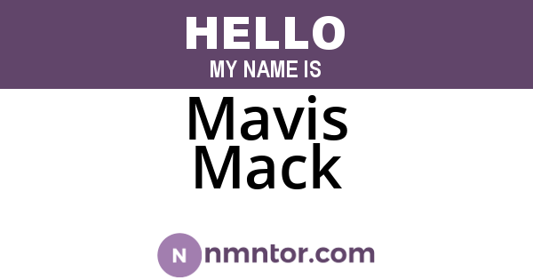 Mavis Mack