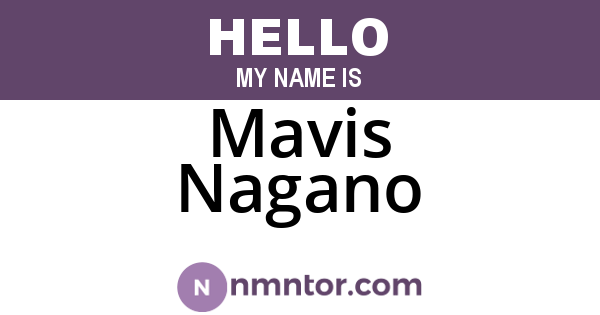 Mavis Nagano