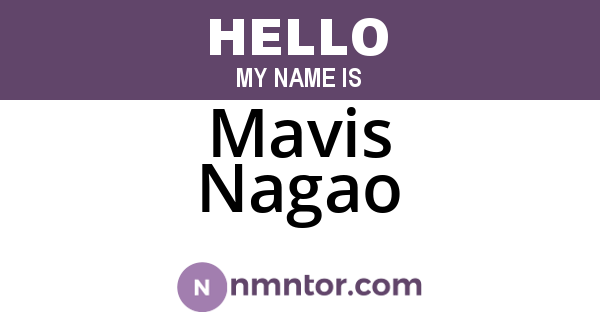 Mavis Nagao